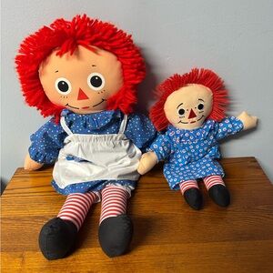 Raggedy Ann Dolls ~ set of two by Hasbro